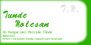 tunde molcsan business card